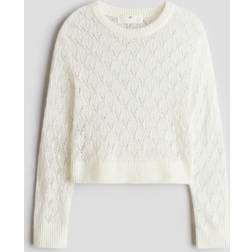H&M Pointelle Knit Jumper - White
