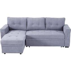 Brayden Studio 3-Seater Upholstered Corner Bed with Storage Dark Grey 85cm H X 214cm W X 139cm D Sofa