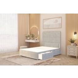 Somnior Eleanor Divan Base 4 Drawers 54 Floor Standing Headboard Plush Velvet Continental Bed