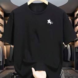 Shein Herren Sommer Ritter Muster Rundhals Lässig Kurzarm T-Shirt - Kombiniert