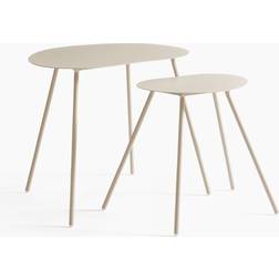 H&M Metal Side Set Beige Nesting Table