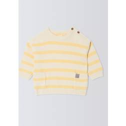 John Lewis Baby Cotton Breton Stripe Jumper - Multi