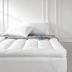 Snuggledown Luxurious Hotel 10cm Topper Extra Thick Plush Comfort Mattress Cover White