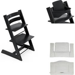 Stokke Tripp Trapp Matstol Bundle inkl Dyna Nordic Grey och Baby Set V2