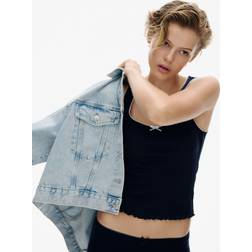 H&M Pointelle Jersey Vest Top - Blue