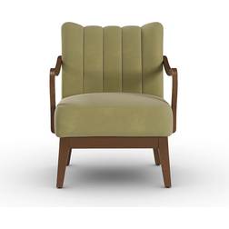 Dunelm Delilah Scallop Green Armchair 83cm