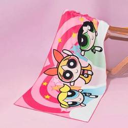 Shein Fashionable Blossom Bubbles Buttercup Heart Printed Ultra-Fine Fiber Beach Bath Towel