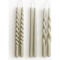 H&M 6-Pack Taper Candles Green Candle