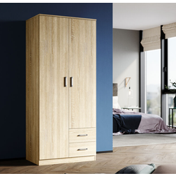 Elegant Modern Beige Wardrobe 77x180cm