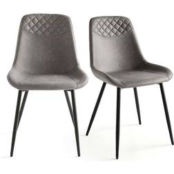 Dunelm Walden Grey Kitchen Chair 88cm 2pcs