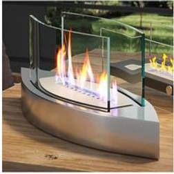 Living and Home Bio-Ethanol Tabletop Fireplace with Flame Guard Red One Size