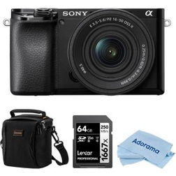 Sony Alpha A6100 Mirrorless Camera with 16-50mm f/3.5-5.6 Lens