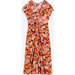 H&M Drapiertes Viskosekleid - Orange