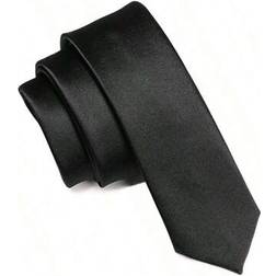 Shein Solid Color Casual & Formal Skinny Necktie - All Season