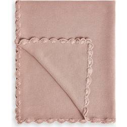 John Lewis Scalloped Cotton Baby Blanket 100 x 80 cm