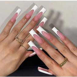 Shein French Tips Press On Nails - White