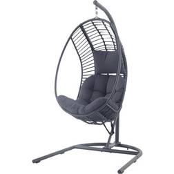 B&Q Maeria Dark Grey Metal Hanging Egg Chair