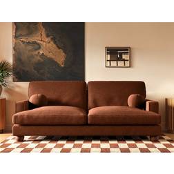 Solace+Co Addison 3 Seater Burnt Orange Chenille Sofa