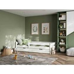 Flair Flair Milo Single With Storage White Frame Bed