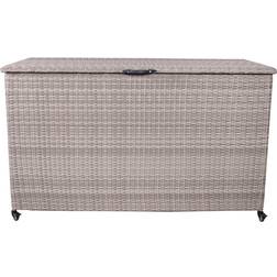 Royalcraft Royal Craft Storage 150cm W 645L Wicker Deck Box with Wheels - Beige