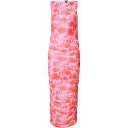 Pieces Pcally SL Boatneck Ankle Dress - Rosa