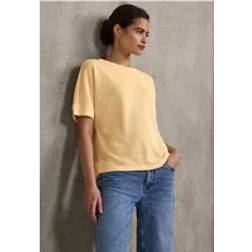 Street One Strick-Look T-Shirt - Gelb