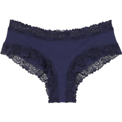 PINK Wink Lace Trim Cheeky Panty - Midnight Navy