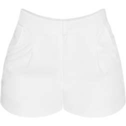 PrettyLittleThing Premium Tailored Pleated Shorts - White