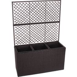 Planter Box with 3 Compartments and Trellis Plantekasse