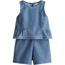 H&M 2-Delat Set Med Denimlook - Blå
