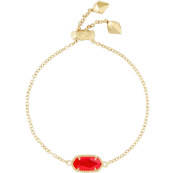 Kendra Scott Elaina Adjustable Chain Bracelet - Gold/Red/Transparent