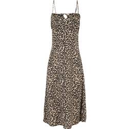 Only Petite Leopardmönstrad Midiklänning - Brun