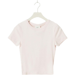 Gina Tricot Basic Tight Top Med Korta Ärmar - Ljusrosa