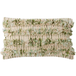 Dunelm Ava Tufted Stripe Cushion Sage Complete Decoration Pillows Green (50x30cm)