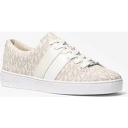 Michael Kors Keaton Striped Signature Logo Trainers - Natural