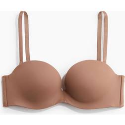 H&M Microfibre Super Push-Up Balconette Bra - Beige