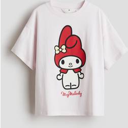 H&M Rosa T-shirt I Bomull Med Tryck - Ljusrosa/My Melody