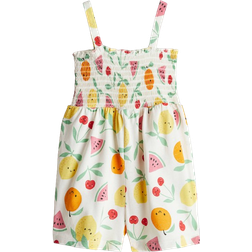 H&M Sleeveless Romper Suit - Light Beige/Fruits (1288114002)
