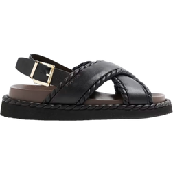 River Island Womens Cross Strap Chunky Sandals - Black