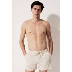H&M Badshorts I Bäckebölja - Ljusbeige/Randig