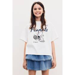 H&M Painokuvallinen Puuvillainen T-paita - Valkoinen