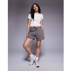 MISSYEMPIRE Exclusive Drawstring Waist Sweat Short - Charcoal