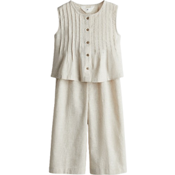 H&M Linen-Blend Set 2-piece - Light Beige (1273239001)