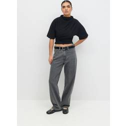 Gina Tricot Drapy Top - Svart