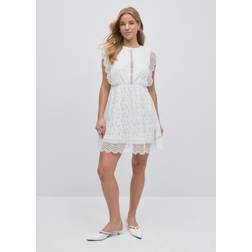 Gina Tricot Lace Mini Summer Dress - White