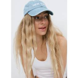 Gina Tricot New York Denim Cap - Midwash Blue