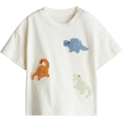 H&M Appliquéd T-shirt - White