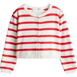 H&M Cotton Cardigan - White/Red Stripes (1273020005)