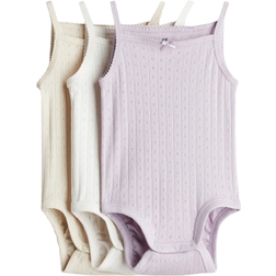 H&M Baby Sleeveless Bodysuits 3-Pack - Purple