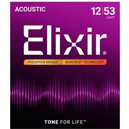 Elixir 16052 Acoustic Phosphor Bronze with Nanoweb Coating Light